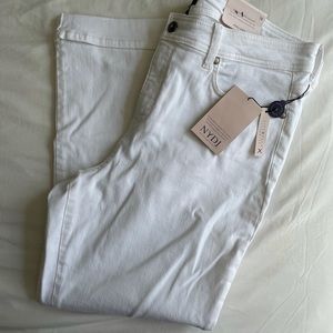 NWT NYDJ Marilyn Straight Crop White Denim Jeans